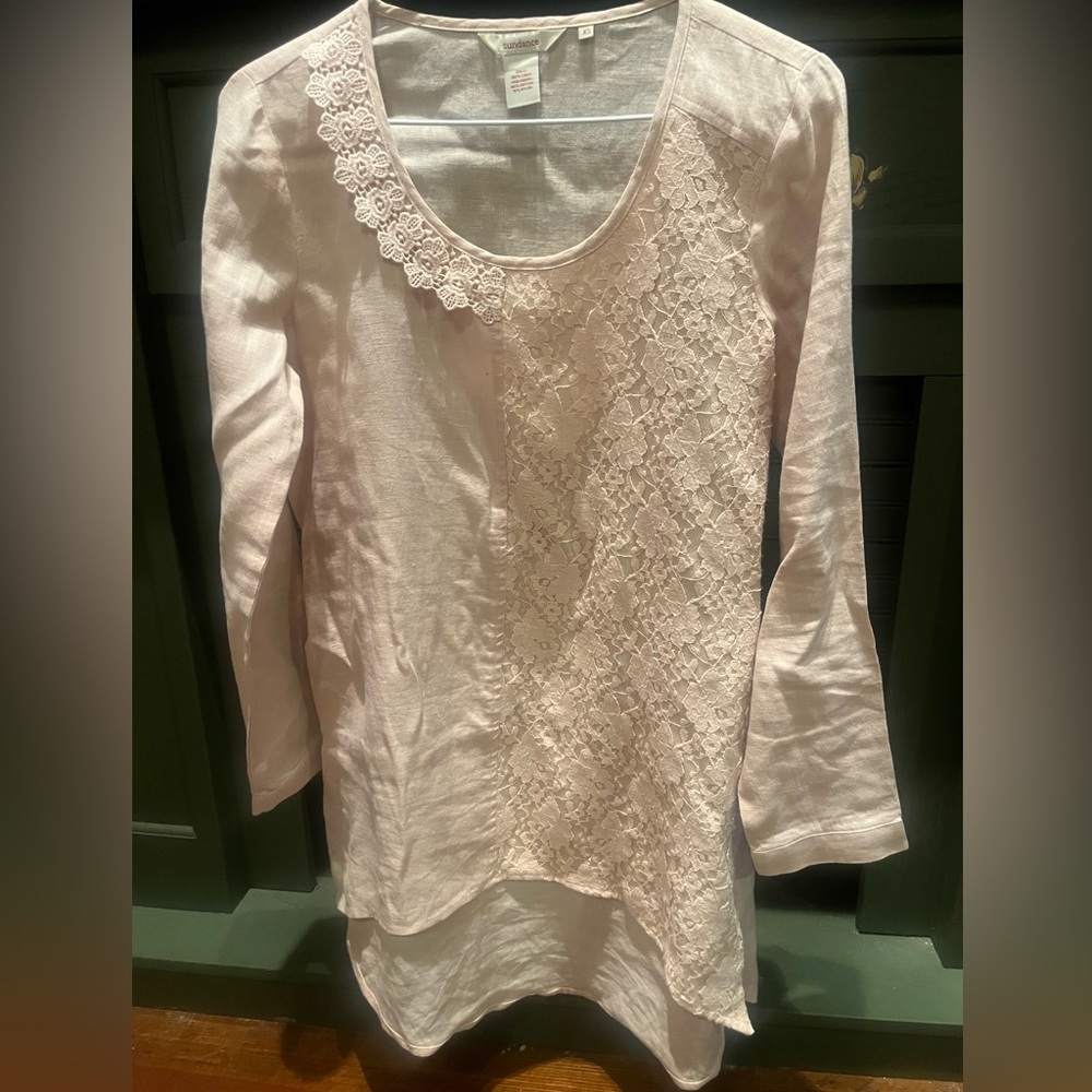 Sundance Soft Pink Lace Tunic